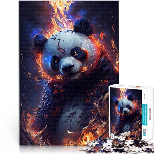 1000-teiliges Puzzle für Erwachsene Feuertier-Panda-Puzzle – anspruchsvolles Spiel 26 x 38 cm ganze Familie von DLBHSG