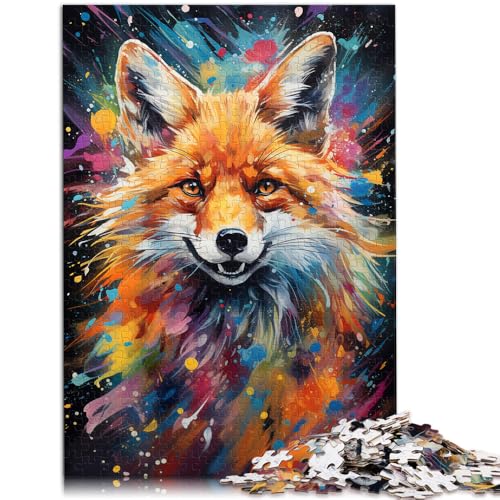 1000-teiliges Puzzle für Erwachsene Fuchs Tier-Denkspiel 50 x 75 cm mit passendem Poster und Quizblatt für Kinder ab 14 Jahren von DLBHSG