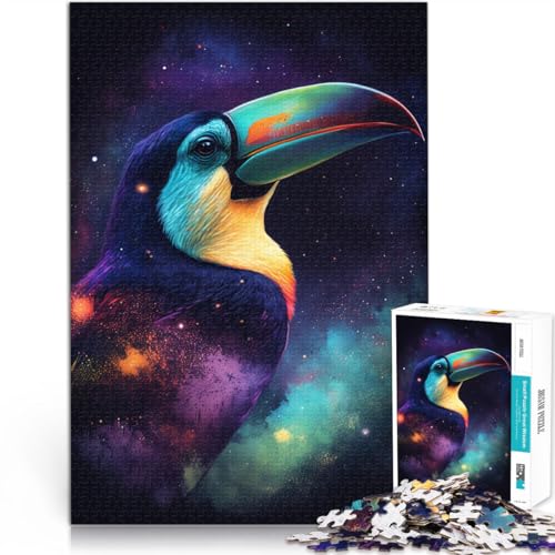 1000-teiliges Puzzle für Erwachsene Galactic Dream Toucan Puzzle für Lernspiele Herausforderungsspielzeug 50 x 75 cm Lernspiel für Geburtstag Weihnachten von DLBHSG