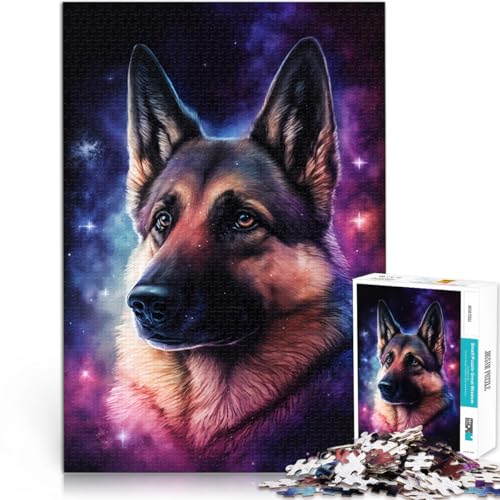1000-teiliges Puzzle für Erwachsene Galaxie Deutscher Schäferhund Lernspiel Herausforderungsspielzeug 50 x 75 cm Lernspiel für Geburtstag Weihnachten 1000-teiliges Puzzle für Erwachsene Galaxie Deutscher Schäferhund Lernspiel Herausforderungsspielzeug 50 x 75 cm Lernspiel für Geburtstag Weihnachten von DLBHSG