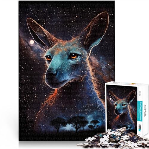 1000-teiliges Puzzle für Erwachsene Galaxie-Tier Känguru Handgeschwindigkeitswettbewerb 50 x 75 cm einzigartige Geburtstags- und Geschenkideen für Teenager ab 14 Jahren 1000-teiliges Puzzle für Erwachsene Galaxie-Tier Känguru Handgeschwindigkeitswettbewerb 50 x 75 cm einzigartige Geburtstags- und Geschenkideen für Teenager ab 14 Jahren von DLBHSG