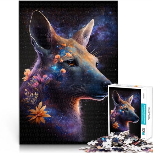 1000-teiliges Puzzle für Erwachsene Galaxie-Tier Känguru Lernspiel Herausforderungsspielzeug 50 x 75 cm tolles Geschenk für die ganze Familie von DLBHSG
