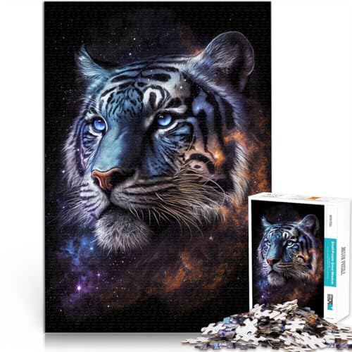 1000-teiliges Puzzle für Erwachsene Galaxy Animal Tiger anspruchsvolles Spiel 50 x 75 cm anspruchsvolles Spiel und Familienspiel für 14-Jährige von DLBHSG