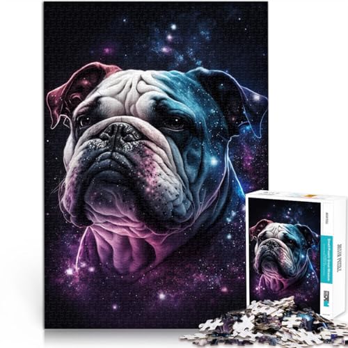 1000-teiliges Puzzle für Erwachsene Galaxy Colour Bulldog Puzzle Lernspiele 50 x 75 cm Geburtstagsgeschenk Geschenke Wandkunst für Teenager ab 14 Jahren von DLBHSG
