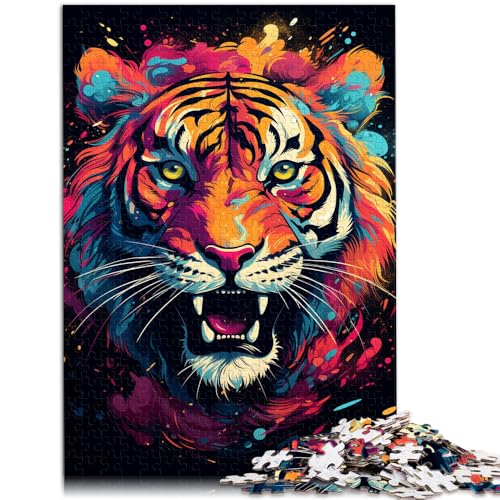 1000-teiliges Puzzle für Erwachsene Gemälde eines Wilden Löwen Spielzeug Denkspiel 26 x 38 cm Stressabbau Urlaub zu Hause Zeit totschlagen von DLBHSG