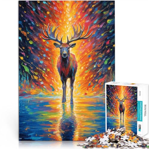 1000-teiliges Puzzle für Erwachsene Hirsch Lernspielzeug 26 x 38 cm mit passendem Poster und Quizblatt für Teenager ab 14 Jahren von DLBHSG