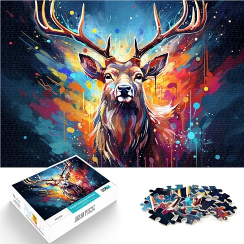 1000-teiliges Puzzle für Erwachsene Hirsch Lernspielzeug 50 x 75 cm ganze Familie für Teenager ab 14 Jahren 1000-teiliges Puzzle für Erwachsene Hirsch Lernspielzeug 50 x 75 cm ganze Familie für Teenager ab 14 Jahren von DLBHSG