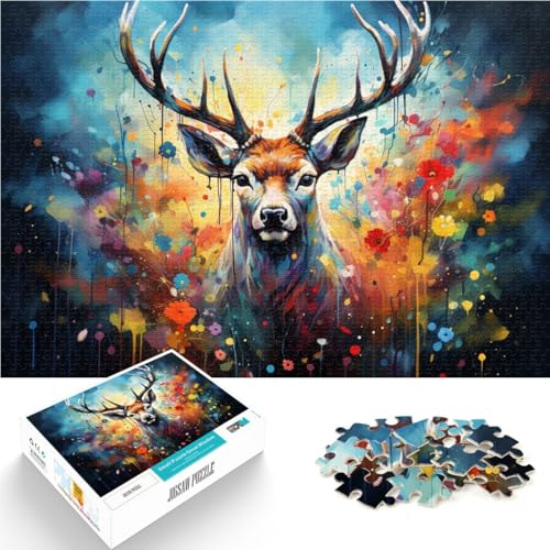 1000-teiliges Puzzle für Erwachsene Hirsch-Spielzeug Geschenk 26 x 38 cm Herausforderung für die Gehirnintelligenz süchtig machendes Spielzeug für Teenager ab 14 Jahren von DLBHSG