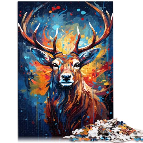 1000-teiliges Puzzle für Erwachsene Hirsch Tierspielzeug Denkspiel 50 x 75 cm anspruchsvolles Spiel und Familienspiel geeignet für Jugendliche ab 14 Jahren von DLBHSG