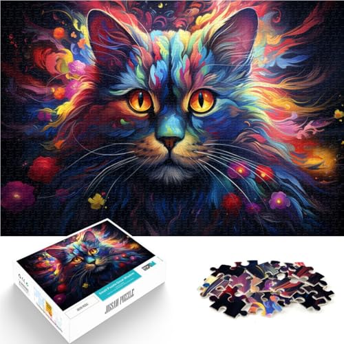 1000-teiliges Puzzle für Erwachsene Katzen-Lernspielzeug 26 x 38 cm Geschenke für Freunde und Familie für Teenager ab 14 Jahren von DLBHSG