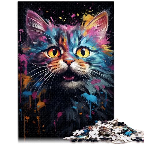 1000-teiliges Puzzle für Erwachsene Katzen-Puzzle 50 x 75 cm jedes Teil ist einzigartig – anspruchsvolles unterhaltsames Familienspiel von DLBHSG