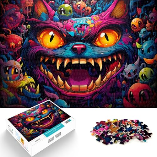 1000-teiliges Puzzle für Erwachsene Katzen-Puzzle Spielzeug 26 x 38 cm Herausforderung für die Gehirnintelligenz süchtig machendes Spielzeug für Teenager ab 14 Jahren von DLBHSG