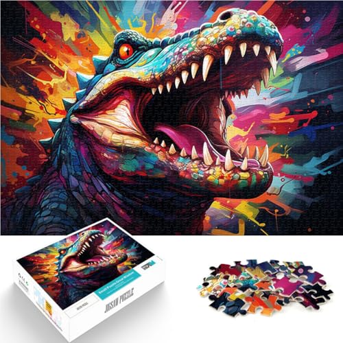 1000-teiliges Puzzle für Erwachsene Krokodil Lernspiel Herausforderungsspielzeug 26 x 38 cm Lernspiel für Geburtstag Weihnachten für Teenager ab 14 Jahren 1000-teiliges Puzzle für Erwachsene Krokodil Lernspiel Herausforderungsspielzeug 26 x 38 cm Lernspiel für Geburtstag Weihnachten für Teenager ab 14 Jahren von DLBHSG