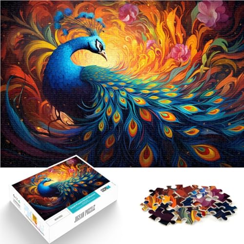 1000-teiliges Puzzle für Erwachsene Kunst Blume Pfau Stressabbau 50 x 75 cm einzigartige Geburtstags- und Geschenkideen geeignet für Jugendliche ab 14 Jahren 1000-teiliges Puzzle für Erwachsene Kunst Blume Pfau Stressabbau 50 x 75 cm einzigartige Geburtstags- und Geschenkideen geeignet für Jugendliche ab 14 Jahren von DLBHSG