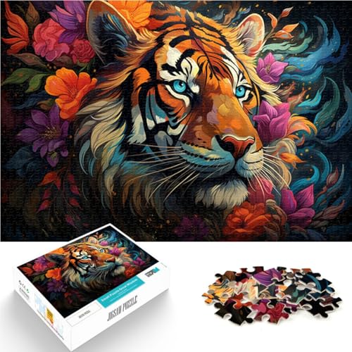 1000-teiliges Puzzle für Erwachsene Kunst-Blumen-Tiger-Puzzle – anspruchsvolles Spiel 50 x 75 cm ganze Familie 1000-teiliges Puzzle für Erwachsene Kunst-Blumen-Tiger-Puzzle – anspruchsvolles Spiel 50 x 75 cm ganze Familie von DLBHSG
