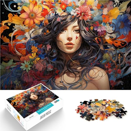 1000-teiliges Puzzle für Erwachsene Kunst Blumenmädchen Lernspielzeug 50 x 75 cm ganze Familie 1000-teiliges Puzzle für Erwachsene Kunst Blumenmädchen Lernspielzeug 50 x 75 cm ganze Familie von DLBHSG