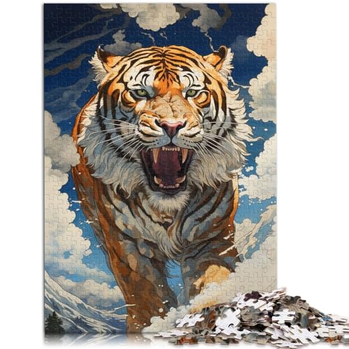 1000-teiliges Puzzle für Erwachsene Kunst-Tiger pädagogisches Spielzeug zum Stressabbau 50 x 75 cm ganze Familie von DLBHSG