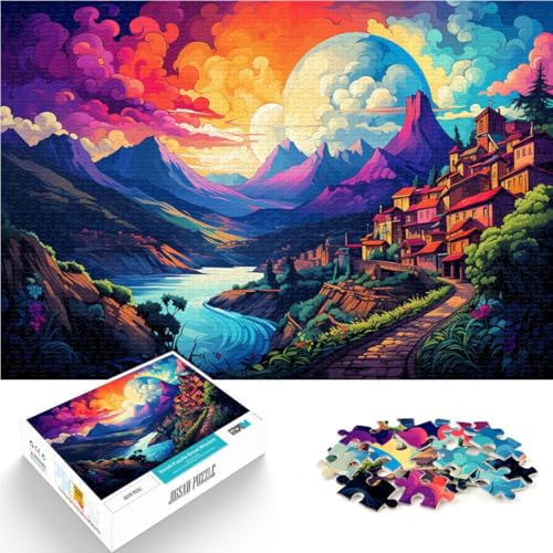 1000-teiliges Puzzle für Erwachsene Landschaftspuzzle Spielzeug 26 x 38 cm. Helfen Sie dem Gehirn süchtig machendes Spielzeug zu trainieren und Geduld zu fördern. von DLBHSG