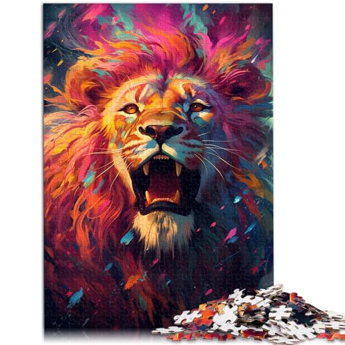 1000-teiliges Puzzle für Erwachsene Löwe Puzzle für Lernspiele Herausforderungsspielzeug 26 x 38 cm Lernspiel für Geburtstag Weihnachten von DLBHSG