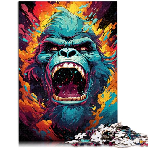 1000-teiliges Puzzle für Erwachsene Malen Farbe Orang-Utan Familienunterhaltungsspielzeug 50 x 75 cm anspruchsvolles Spiel und Familienspiel von DLBHSG