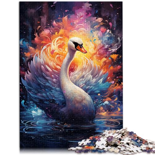 1000-teiliges Puzzle für Erwachsene Malen Farbe Schwan Lernspiel Herausforderungsspielzeug 50 x 75 cm Lernspiel für Geburtstag Weihnachten 1000-teiliges Puzzle für Erwachsene Malen Farbe Schwan Lernspiel Herausforderungsspielzeug 50 x 75 cm Lernspiel für Geburtstag Weihnachten von DLBHSG