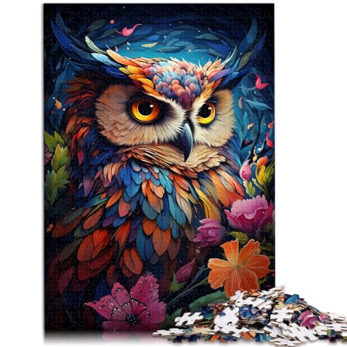 1000-teiliges Puzzle für Erwachsene Malen Farbe Tier Eule Spiel Spielzeug 50 x 75 cm Stressabbau schwierige Herausforderung 1000-teiliges Puzzle für Erwachsene Malen Farbe Tier Eule Spiel Spielzeug 50 x 75 cm Stressabbau schwierige Herausforderung von DLBHSG