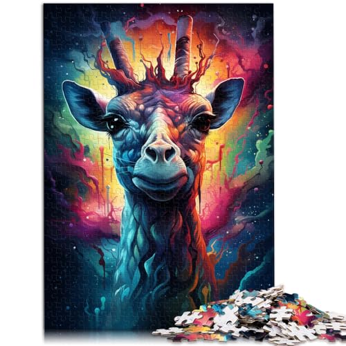 1000-teiliges Puzzle für Erwachsene Malen Farbgiraffe Spielspielzeug 26 x 38 cm Stressabbau schwierige Herausforderung von DLBHSG