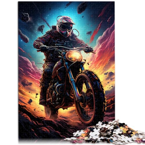 1000-teiliges Puzzle für Erwachsene Malen eines Motorradfahrers Lernpuzzle 50 x 75 cm Stressabbau schwierige Herausforderung 1000-teiliges Puzzle für Erwachsene Malen eines Motorradfahrers Lernpuzzle 50 x 75 cm Stressabbau schwierige Herausforderung von DLBHSG