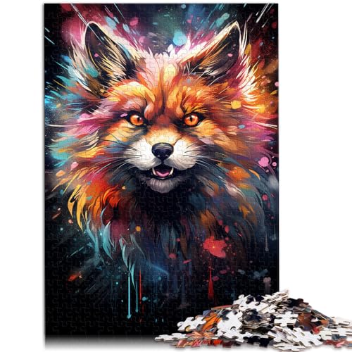1000-teiliges Puzzle für Erwachsene Malkunst Fuchs-Quizspiel 50 x 75 cm zum Stressabbau schwierige Herausforderung für Kinder ab 14 Jahren von DLBHSG