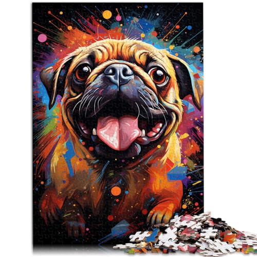 1000-teiliges Puzzle für Erwachsene Mops-Gemälde Lernspielzeug 26 x 38 cm Künstlersammlung bildende Kunst geeignet für Jugendliche ab 14 Jahren von DLBHSG