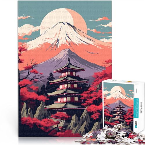 1000-teiliges Puzzle für Erwachsene Mount Fuji Japan – anspruchsvolles Spiel 50 x 75 cm anspruchsvolles Spiel und Familienspiel von DLBHSG