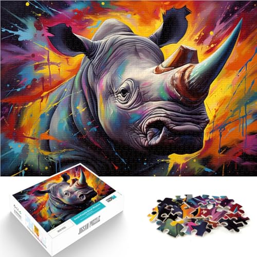 1000-teiliges Puzzle für Erwachsene Nashorn-Puzzle Spielzeug 50 x 75 cm Wanddekoration einzigartige Geburtstags Kinder ab 14 Jahren 1000-teiliges Puzzle für Erwachsene Nashorn-Puzzle Spielzeug 50 x 75 cm Wanddekoration einzigartige Geburtstags Kinder ab 14 Jahren von DLBHSG