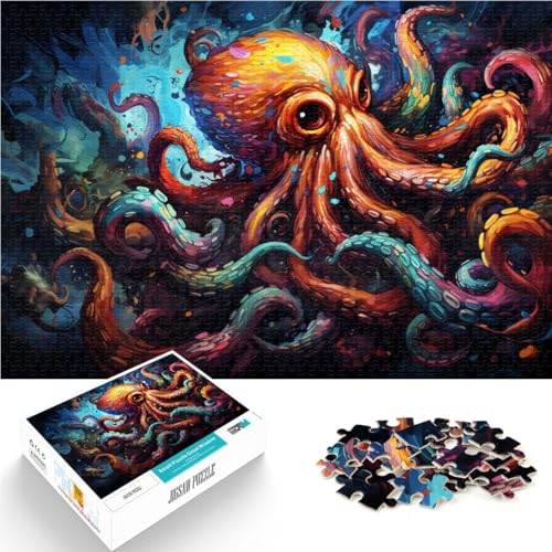 1000-teiliges Puzzle für Erwachsene Octopus Art Denksportaufgabe 26 x 38 cm Lernspiel für Geburtstag Weihnachten für Teenager ab 14 Jahren 1000-teiliges Puzzle für Erwachsene Octopus Art Denksportaufgabe 26 x 38 cm Lernspiel für Geburtstag Weihnachten für Teenager ab 14 Jahren von DLBHSG