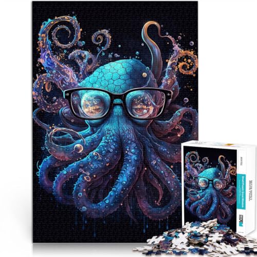 1000-teiliges Puzzle für Erwachsene Oktopus mit Brille Quizspiel 50 x 75 cm geeignet als Schreibtischdekoration für Teenager ab 14 Jahren 1000-teiliges Puzzle für Erwachsene Oktopus mit Brille Quizspiel 50 x 75 cm geeignet als Schreibtischdekoration für Teenager ab 14 Jahren von DLBHSG