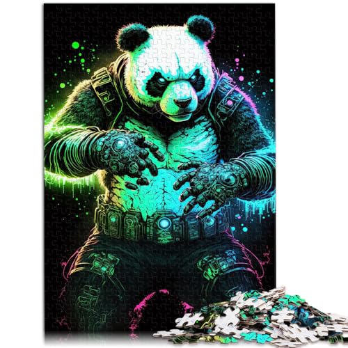 1000-teiliges Puzzle für Erwachsene Panda-Neon-Quizspiel 50 x 75 cm Spaß für Zuhause Geburtstagsgeschenk Reisegeschenk von DLBHSG