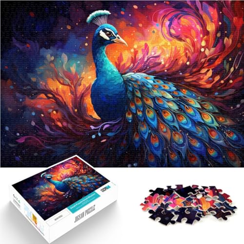 1000-teiliges Puzzle für Erwachsene Pfau Spielzeug Denkspiel 50 x 75 cm ganze Familie für Teenager ab 14 Jahren von DLBHSG