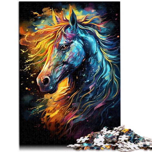 1000-teiliges Puzzle für Erwachsene Pferde DIY-Puzzle-Spielzeug 26 x 38 cm. Hilft dem Gehirn süchtig machendes Spielzeug um Geduld für Teenager ab 14 Jahren zu fördern. von DLBHSG