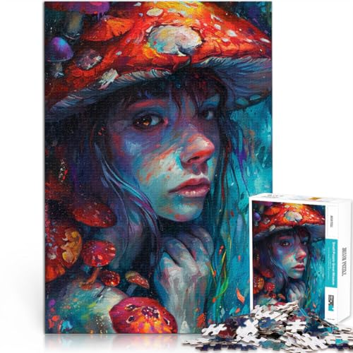 1000-teiliges Puzzle für Erwachsene Pilzmädchen Denkspiel 26 x 38 cm Wanddekoration einzigartige Geburtstags 14-Jährige von DLBHSG