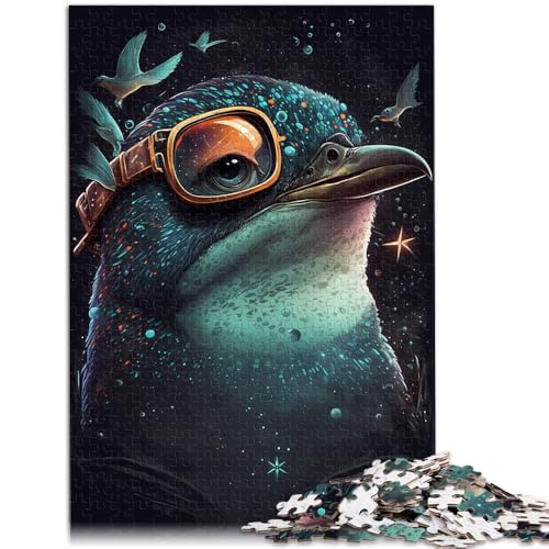 1000-teiliges Puzzle für Erwachsene Pinguin-Illusion Lernpuzzle 50 x 75 cm geeignet als Schreibtischdekoration von DLBHSG