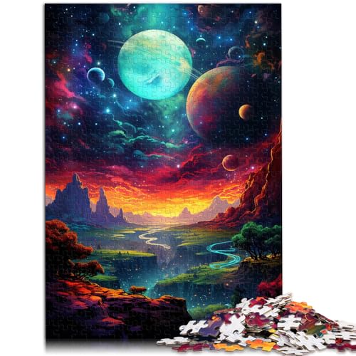 1000-teiliges Puzzle für Erwachsene Planet Lernspiele Heimdekoration Puzzle 26 x 38 cm anspruchsvolles Spiel und Familienspiel von DLBHSG