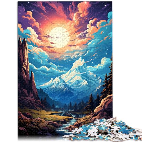 1000-teiliges Puzzle für Erwachsene Pop-Art-Berg-Lernpuzzle pädagogisches Puzzle 50 x 75 cm geeignet als Schreibtischdekoration von DLBHSG