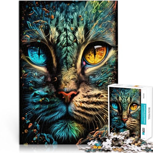 1000-teiliges Puzzle für Erwachsene Porträt Einer schönen Katze pädagogisches Spielzeug zum Stressabbau 26 x 38 cm ganze Familie 1000-teiliges Puzzle für Erwachsene Porträt Einer schönen Katze pädagogisches Spielzeug zum Stressabbau 26 x 38 cm ganze Familie von DLBHSG