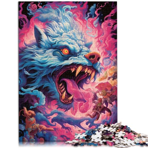 1000-teiliges Puzzle für Erwachsene Psychedelic Wolf Lernspiele Heimdekoration Puzzle 50 x 75 cm fördert die Liebe zwischen Paaren 1000-teiliges Puzzle für Erwachsene Psychedelic Wolf Lernspiele Heimdekoration Puzzle 50 x 75 cm fördert die Liebe zwischen Paaren von DLBHSG