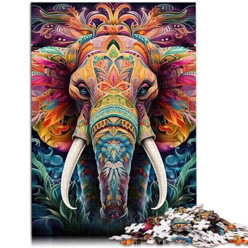 1000-teiliges Puzzle für Erwachsene Psychedelischer Elefant als Geschenk 50 x 75 cm anspruchsvolles Spiel und Familienspiel für Teenager ab 14 Jahren von DLBHSG