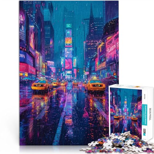 1000-teiliges Puzzle für Erwachsene Psychedelisches New York Stressabbau-Spielzeug 50 x 75 cm einzigartige Geburtstags- und Geschenkideen für Teenager ab 14 Jahren von DLBHSG