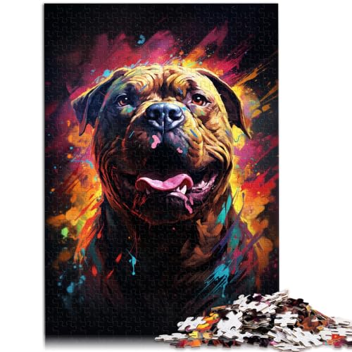 1000-teiliges Puzzle für Erwachsene Puzzle mit Krafttier Boxer Wanddekoration 50 x 75 cm geeignet als Schreibtischdekoration von DLBHSG