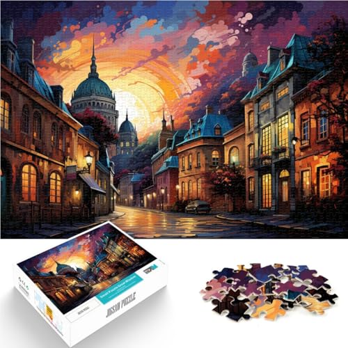 1000-teiliges Puzzle für Erwachsene Quizspiel „Altes Quebec“ 50 x 75 cm. Helfen Sie dem Gehirn süchtig machendes Spielzeug zu trainieren und Geduld zu fördern. von DLBHSG