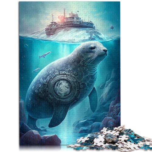 1000-teiliges Puzzle für Erwachsene Robbe Fantasiewesen Lernspiele für Zuhause DIY-Spielzeug 50 x 75 cm anspruchsvolles Spiel und Familienspiel von DLBHSG