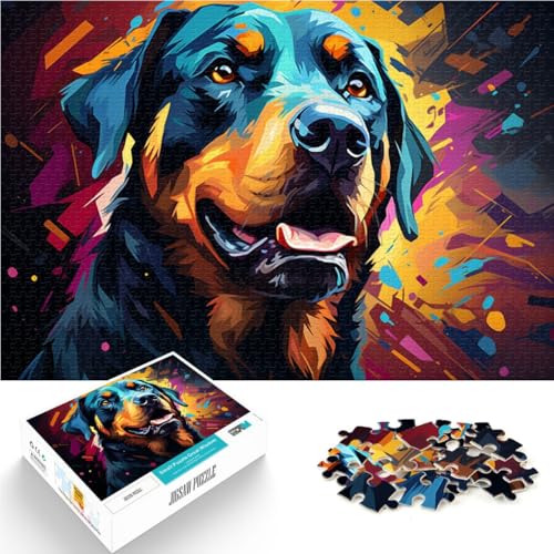 1000-teiliges Puzzle für Erwachsene Rottweiler-Spielzeug Denkspiel 26 x 38 cm geeignet als Schreibtischdekoration geeignet für Jugendliche ab 14 Jahren 1000-teiliges Puzzle für Erwachsene Rottweiler-Spielzeug Denkspiel 26 x 38 cm geeignet als Schreibtischdekoration geeignet für Jugendliche ab 14 Jahren von DLBHSG