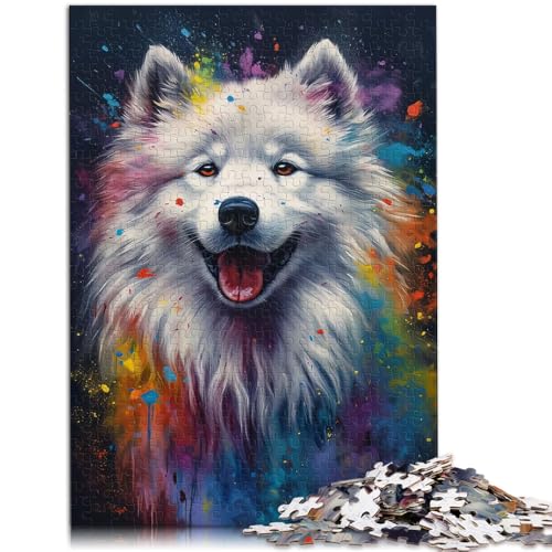 1000-teiliges Puzzle für Erwachsene Samojeden-Malerei Lernspiele für Zuhause DIY-Spielzeug 26 x 38 cm geeignet als Schreibtischdekoration von DLBHSG